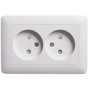 Systeme Electric ХИТ внутр Бел Розетка 2-ая б/з со шторками, 16А