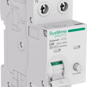 Systeme Electric Systeme9 Авт. выкл. диф. тока (АВДТ) 1P+N C 25A 6kA 30мА Тип-A 230В