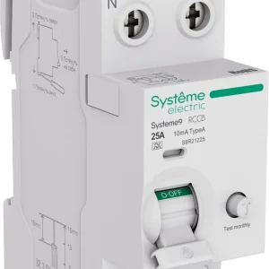 Systeme Electric Systeme9 Выключатель дифференциального тока (ВДТ) 25A 2P 10мА Тип-A 230В