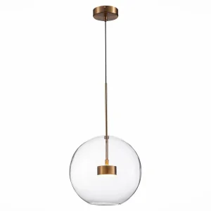 ST LUCE SL1133.223.01 Светильник подвесной ST-Luce Латунь/Прозрачный LED 1*14W