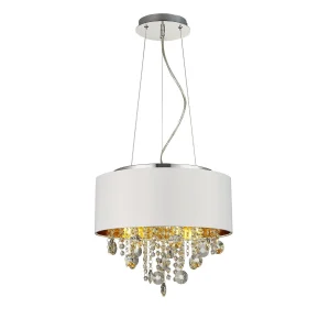 ST Luce SL1350.503.04 Светильник подвесной Хром/Белый, Золотой, Прозрачный E14 4*40W