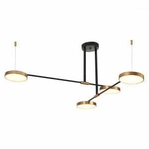 SL1605.403.04 Светильник подвесной ST-Luce Черный/Латунь, Белый LED 4*8W