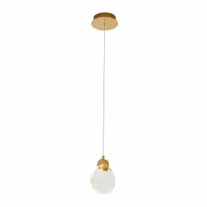 ST LUCE SL6104.203.01 Подвес Золотистый/Прозрачный,С пузырьками воздуха LED 1*3W 3000K