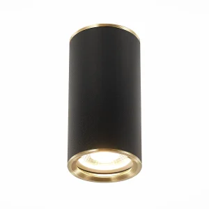 ST Luce ST111.437.01 Светильник потолочный Черный GU10 1*50W D54xH105 220V Без ламп