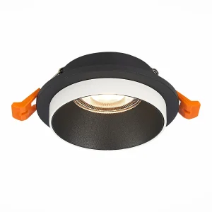 ST Luce ST206.408.01 Светильник встраиваемый Мат. черный GU10 1*50W D92xH41 220V Без ламп