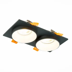 ST LUCE ST206.428.02 Св-к встр. Черный GU10 2*50W IP20 L175xW92xH38 220V Без ламп