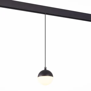 ST Luce ST358.443.07 Магнитный трековый светильник подвесной Черный LED 1*7W 4000K 520Lm Ra>80 120° IP20 D90xH90 48V