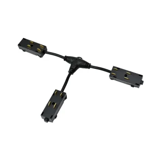 Denkirs TR2115-BK Гибкий Т-образный, электрический коннектор трека SMART, черный