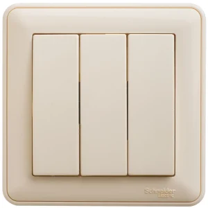 Systeme Electric Wessen 59 Беж Выключатель 3-клавишный, 10АХ (в сборе)