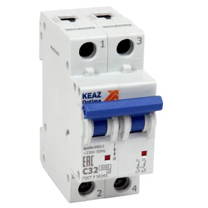 КЭАЗ OptiDin BM63 Автоматический выключатель 2P 25A B 6кА AC (BM63-2NB25-УХЛ3)